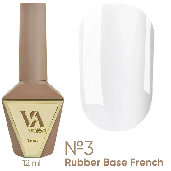 Valeri French base №003 (білий із золотим мікроблиском), 12 мл, Об`єм: 12 мл, Колір: 003