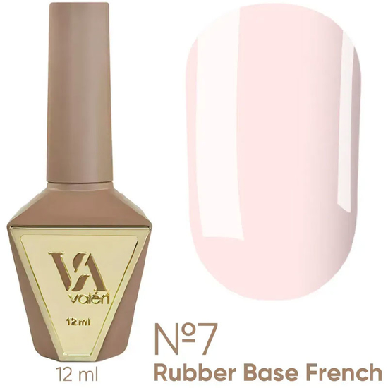Valeri French base №007 (вершково-рожевий, емаль), 12 мл, Об`єм: 12 мл, Колір: 007