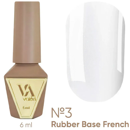 Valeri French base №003 (білий із золотим мікроблиском), 6 мл, Об`єм: 6 мл, Колір: 003 Valeri French base №003 (білий із золотим мікроблиском), 6 мл, Об`єм: 6 мл, Колір: 003