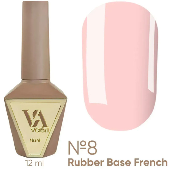 Valeri French base №008 (светлый розовато-бежевый, эмаль), 12 мл, Объем: 12 мл, Цвет: 008