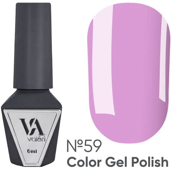 Гель-лак Valeri №059 (нежный сиреневый, эмаль), 6 мл