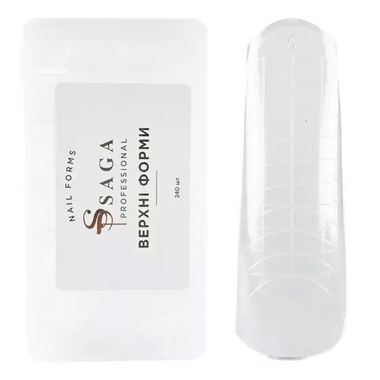 Верхні форми для нарощування SAGA Top Nail Forms Universal 24 шт, Кількість: 24 шт, Розмір: Universal