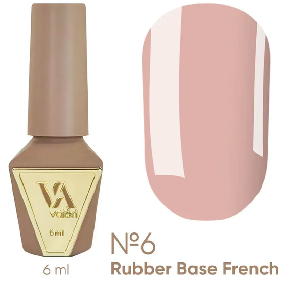 Valeri French base №006 (бежевий, емаль), 6 мл, Об`єм: 6 мл, Колір: 006