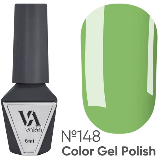 Гель-лак Valeri №148 (світлий зелено-оливковий, емаль), 6 мл