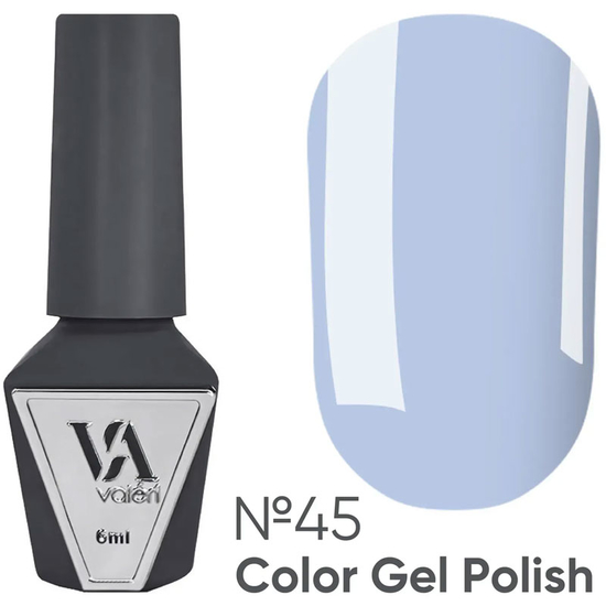 Гель-лак Valeri №045 (холодний світло-синій, емаль), 6 мл