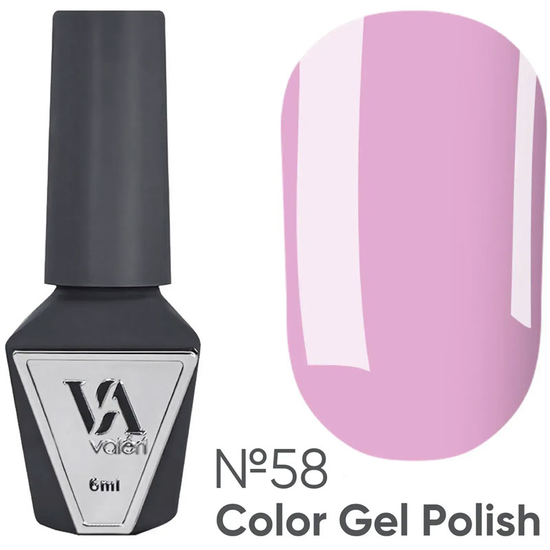 Гель-лак Valeri №058 (рожево-ліловий, емаль), 6 мл