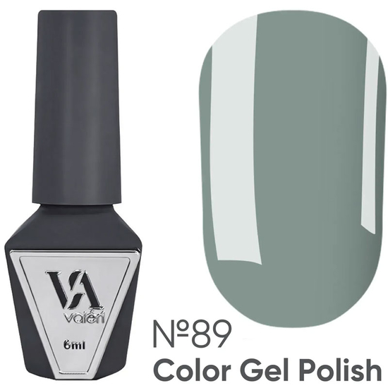Гель-лак Valeri №089 (сіро-зелений, емаль), 6 мл