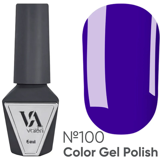 Гель-лак Valeri №100 (яскраво-синій, емаль), 6 мл
