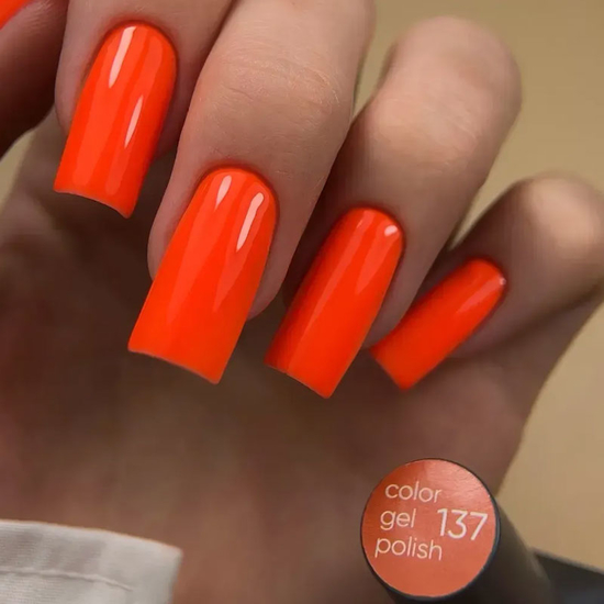 Гель-лак Valeri №137 (оранжевый, неон), 6 мл3