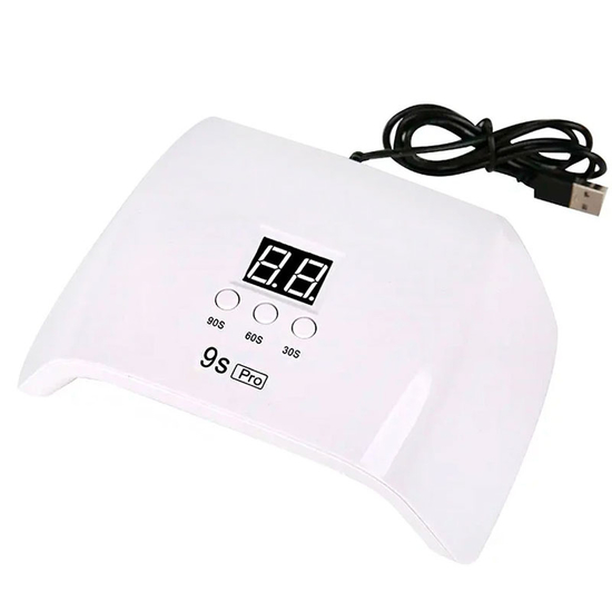 Лампа для маникюра SUN UV-LED 9S Pro на USB White, 120 Вт, Цвет: White