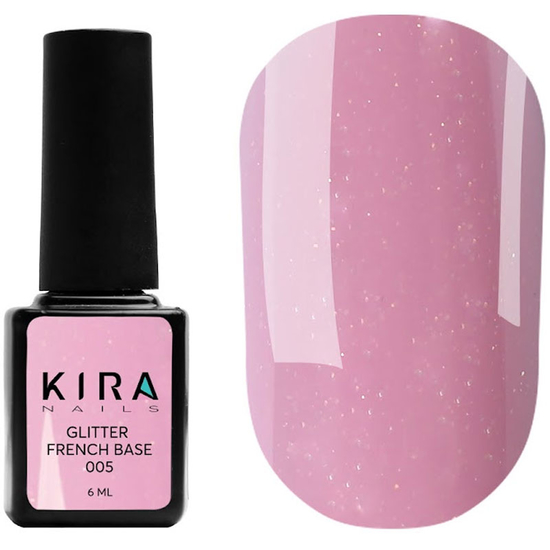 База для гель-лаку Kira Nails Glitter French Base 005 6 мл, Колір: 005 База для гель-лаку Kira Nails Glitter French Base 005 6 мл, Колір: 005
