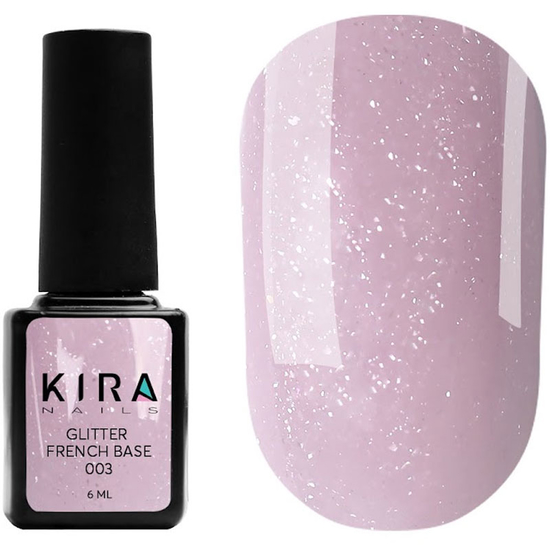 База для гель-лаку Kira Nails Glitter French Base 003 6 мл, Колір: 003 База для гель-лаку Kira Nails Glitter French Base 003 6 мл, Колір: 003