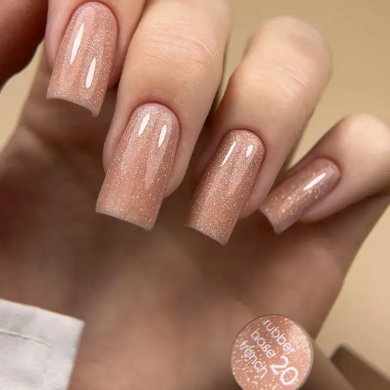 Valeri French base №020 (нежно-персиковый с серебрянным микроблеском), 12 мл, Объем: 12 мл, Цвет: 0203