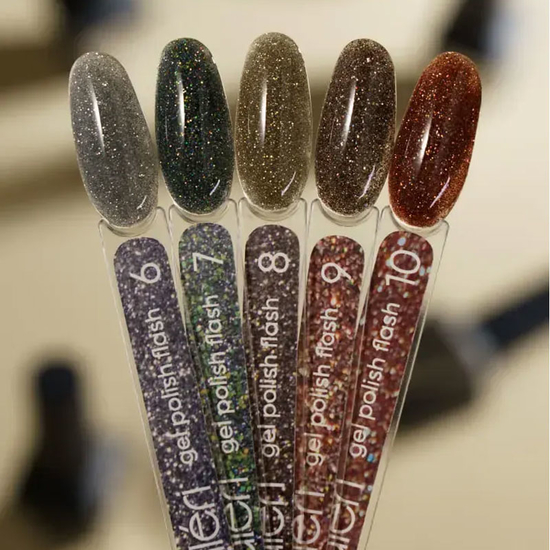 Гель-лак светоотражающий Valeri Flash №07 (зеленый), 6 мл, Цвет: 072