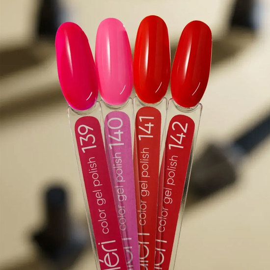 Гель-лак Valeri №142 (темно-червоний, емаль), 6 мл2