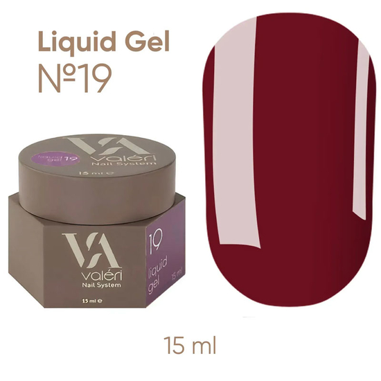 Гель Valeri Liquid Gel №019 15 мл, Объем: 15 мл, Цвет: 019