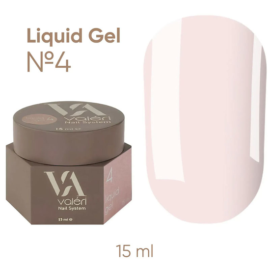Гель Valeri Liquid Gel №004 15 мл, Объем: 15 мл, Цвет: 004