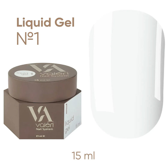 Гель Valeri Liquid Gel №001 15 мл, Объем: 15 мл, Цвет: 001