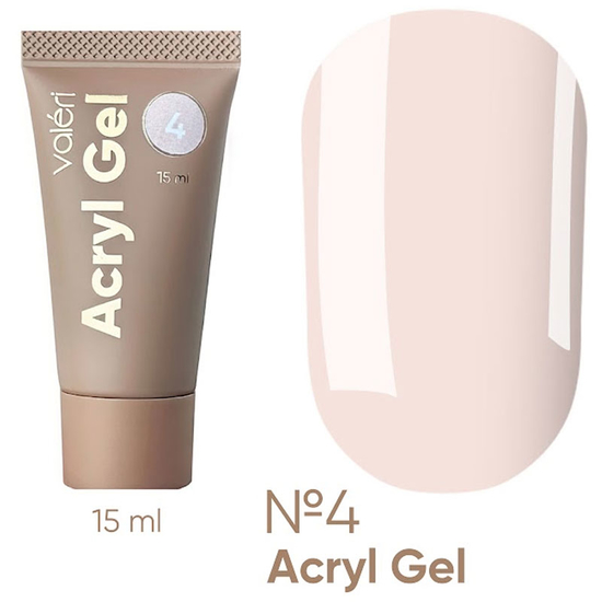 Акрил-гель Valeri Acryl Gel №04 Светло-персиковый 15 мл, Объем: -15 мл, Цвет: 04