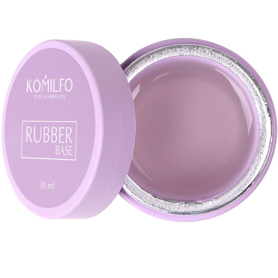 База Komilfo Rubber Base Coat - каучукова база для гель-лаку без пензлика (банка), 30 мл, Об`єм: 30 мл банка