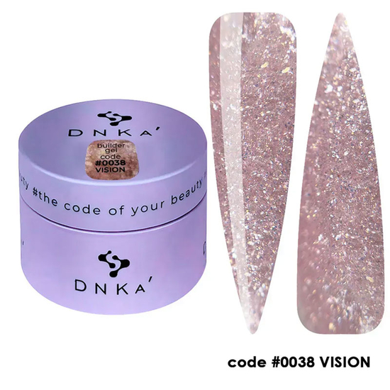 Гель для наращивания DNKa Builder Gel №0038 Vision 15 мл, Объем: -15 мл, Цвет: 0038