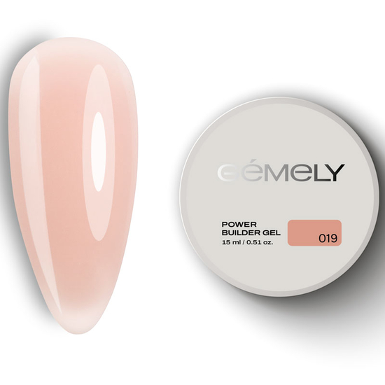 Гель для зміцнення та нарощування Gemely Power Builder gel 019 15 мл, Объем: -15 мл, Цвет: 019