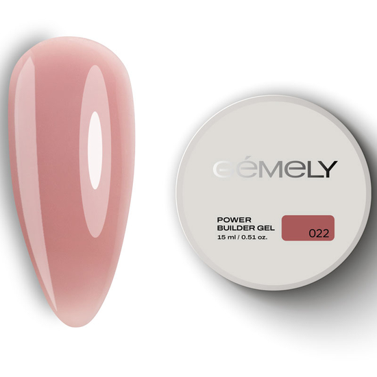 Гель для зміцнення та нарощування Gemely Power Builder gel 022 15 мл, Объем: -15 мл, Цвет: 022