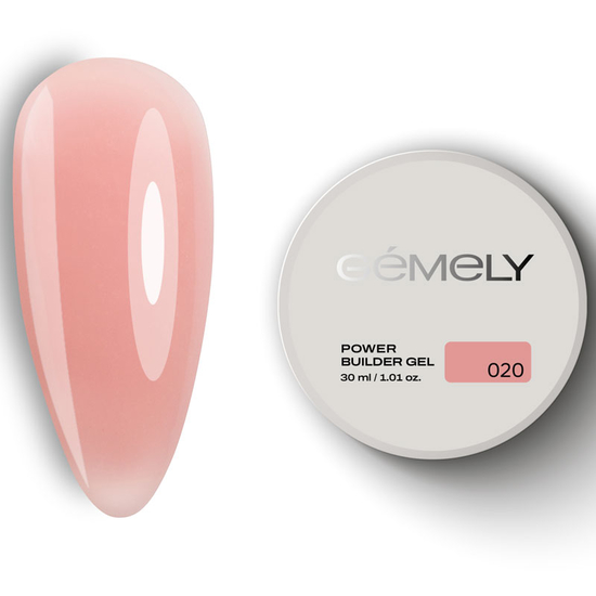 Гель для зміцнення та нарощування Gemely Power Builder gel 020 30 мл, Объем: -30 мл, Цвет: 020