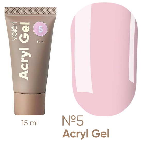 Акрил-гель Valeri Acryl Gel №05 Розовый 15 мл, Объем: -15 мл, Цвет: 05