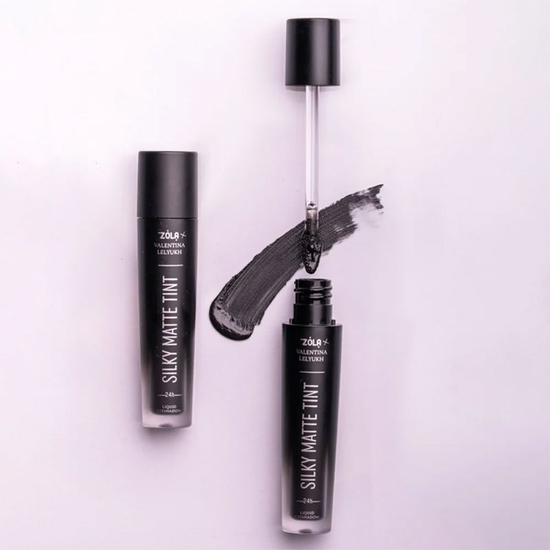 Рідкі тіні для повік ZOLA x Valentina Lelyukh Silky Matte Tint 05 Black Velvet, Колір: 052