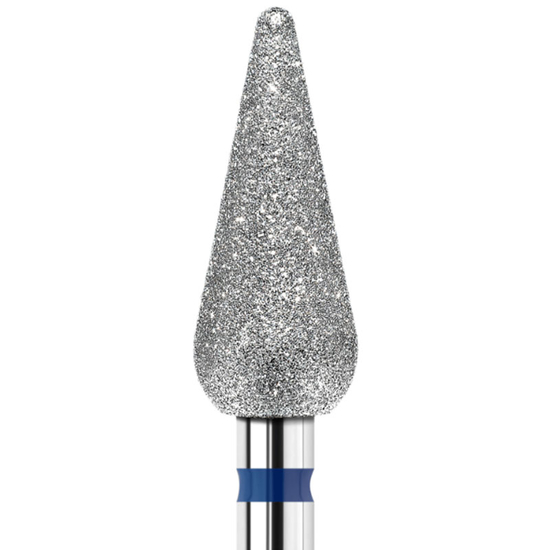 Фреза алмазно-платинова KWARK, конус «груша», синя, PL501240MD