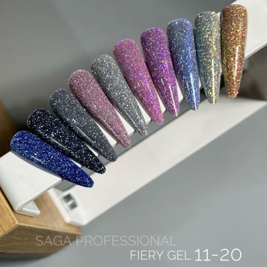 Гель-лак світловідбиваючий SAGA Fiery Gel №16, 10 мл, Колір: 164