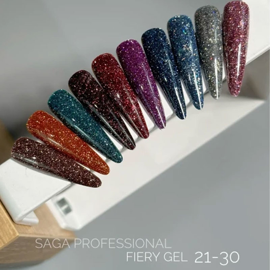 Гель-лак світловідбиваючий SAGA Fiery Gel №24, 10 мл, Колір: 244