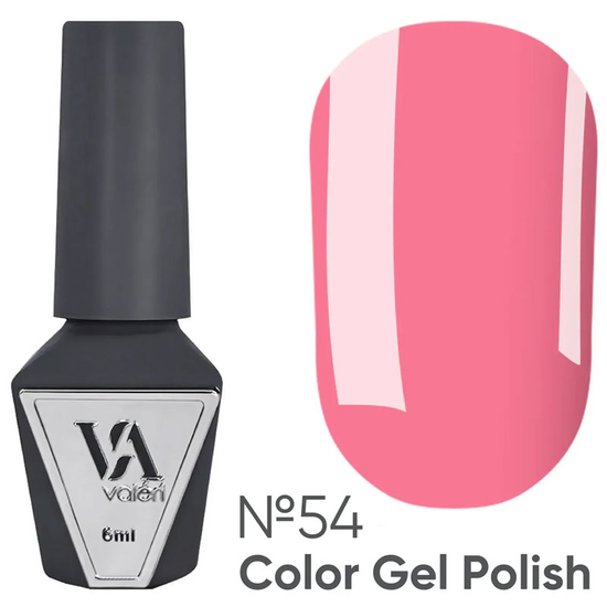 Гель-лак Valeri №054 (сочный персиковый, эмаль), 6 мл