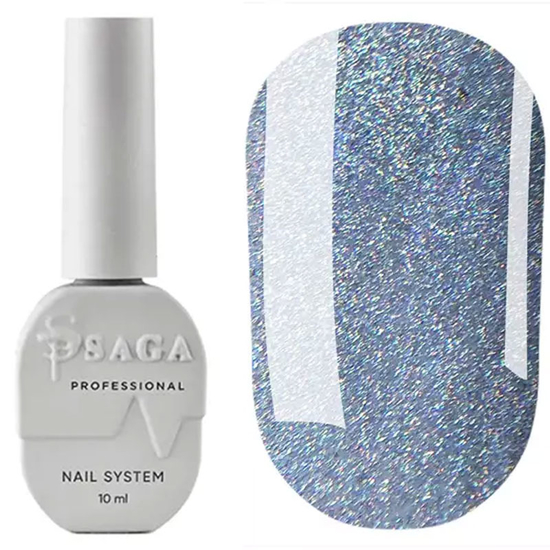 Топ для гель-лака без липкого слоя Saga Crush Top №03 (кошачий глаз), 9 мл, Цвет: 03
