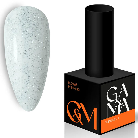 Топ для гель-лака без ЛС GaMa Top Disco SHINE 001 10 мл, Объем: 10 мл, Цвет: 001
