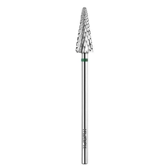 Фреза карбід-вольфрамова KWARK конус «ялинка» (перехресна насічка), зелена, KC601404C02