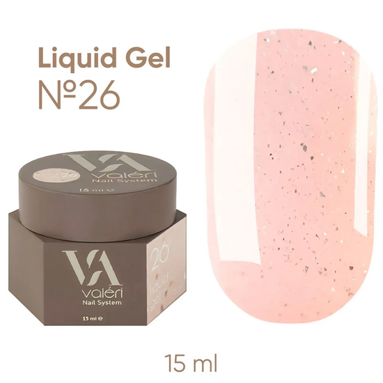 Гель Valeri Liquid Gel №026 15 мл, Объем: 15 мл, Цвет: 026