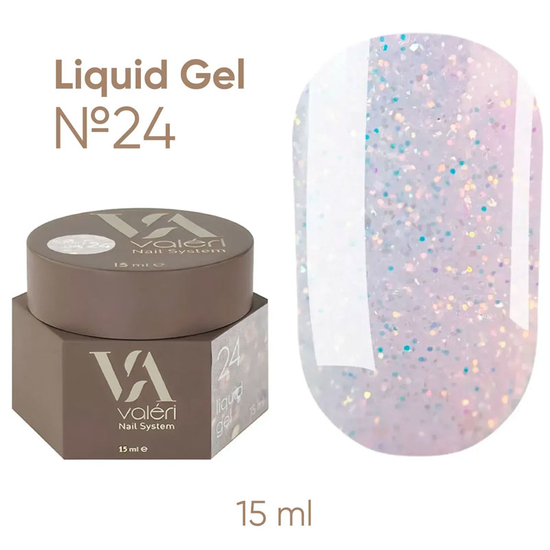 Гель Valeri Liquid Gel №024 15 мл, Об`єм: 15 мл, Колір: 024