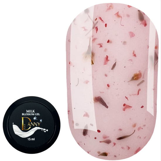 Гель із сухоцвітами DANNY Milk Blossom Gel №1 15 мл, Цвет: 01