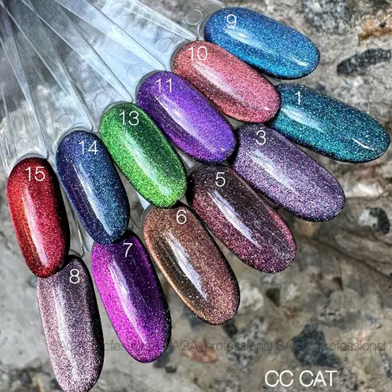 Гель-лак світловідбиваючий SAGA Cat Chameleon, №7, 8 мл, Колір: 74