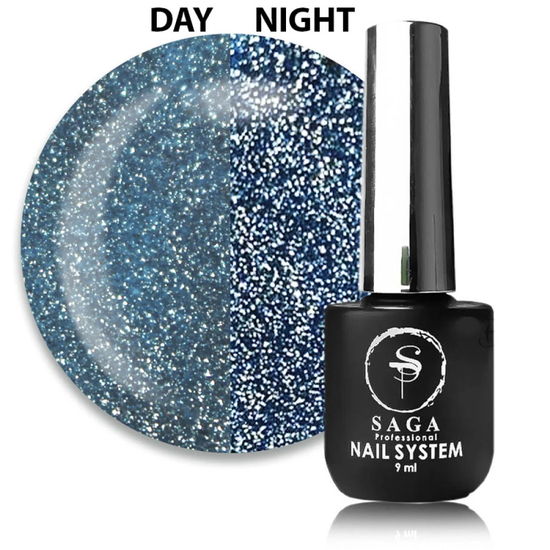 ЗНИЖКА!Гель-лак світловідбиваючий SAGA Fiery Gel №08, 9 мл