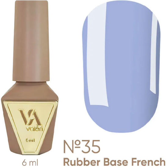 Valeri French base №035 (светло-васильковый), 6 мл, Объем: 6 мл, Цвет: 035