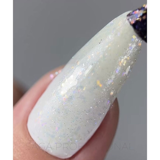 ЗНИЖКА!Топ для гель-лаку без липкого шару SAGA Crush Top №02 (з поталлю), 9 мл2