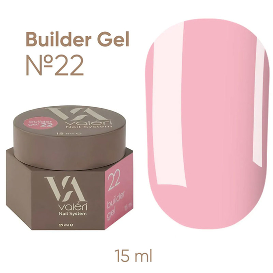 Гель для нарощування Valeri Builder Gel 22 15 мл, Объем: -15 мл, Цвет: 22