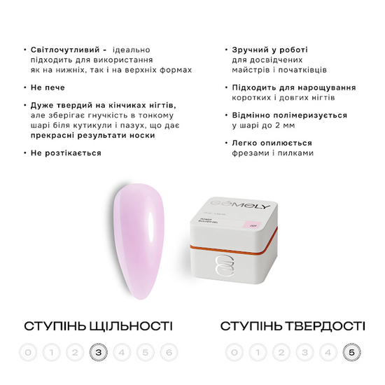 Гель для зміцнення та нарощування GÉMELY ex GA&MA Power Builder gel 025 30 мл, Объем: -30 мл, Цвет: 0255