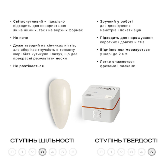 Гель для зміцнення та нарощування GÉMELY ex GA&MA Power Builder gel 029 15 мл, Объем: -15 мл, Цвет: 0295