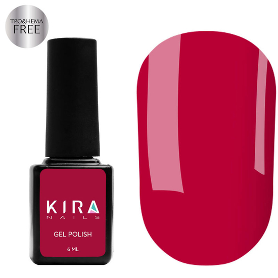 Гель-лак Kira Nails №040 (темно-красный, эмаль), 6 мл