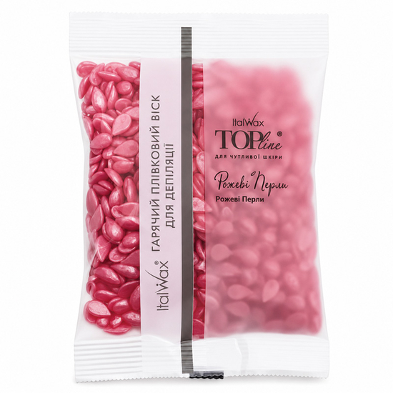 ItalWax Горячий воск в гранулах TOP Formula, розовый жемчуг, 100 г, Объем: 100 г, Аромат: Розовый жемчуг