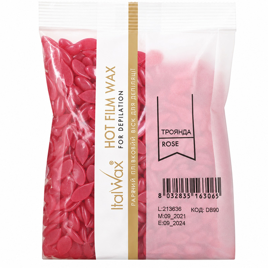 ItalWax Горячий воск в гранулах, Роза, 100 г, Объем: 100 г, Аромат: Роза